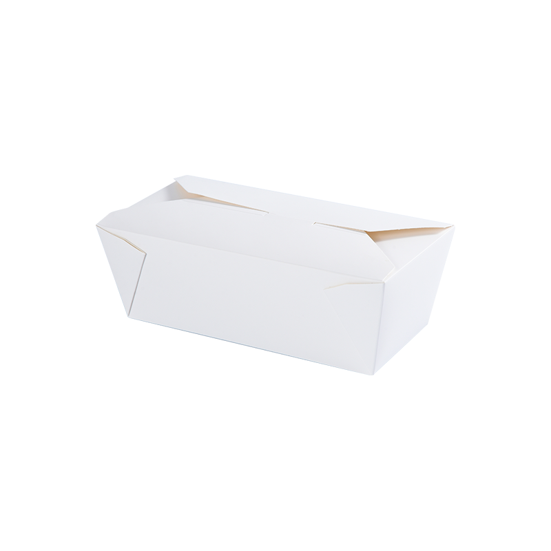 ظروف غذای جعبه بیرون‌آور کاغذ PE/PLA سفید/چاپ شده
